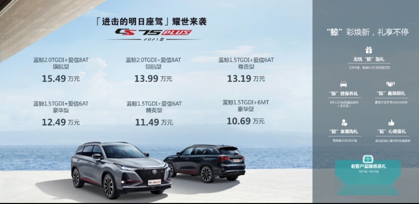 再次进击明日座驾，2021款长安CS75PLUS上市