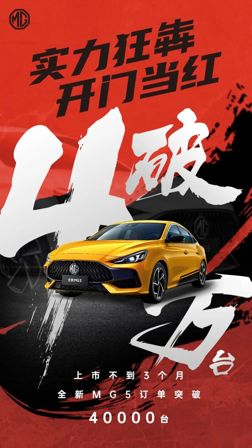 全新MG5领衔，MG品牌1月热销迎开门红