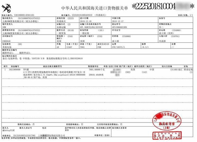 隐形车衣品牌提供的报关单，为啥都喜欢打