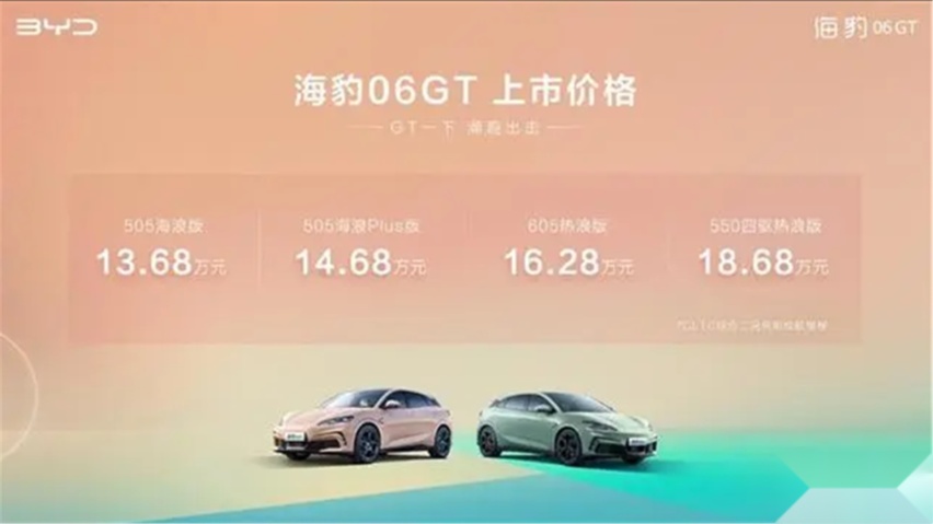 海豹06GT购车手册：两厢纯电“钢炮”13.68万起，推荐次低配