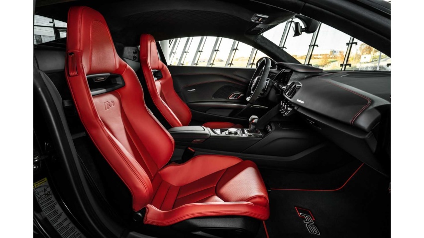 整车碳纤维黑化，5.2L V10发动机，奥迪R8特别版官图