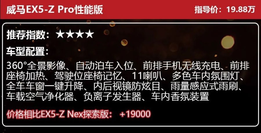 售价14.98-19.88万元，威马EX5-Z买哪款更合适？
