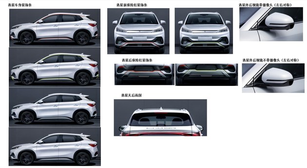 换装最新的Dragon face设计语言 比亚迪元PLUS EV申报图