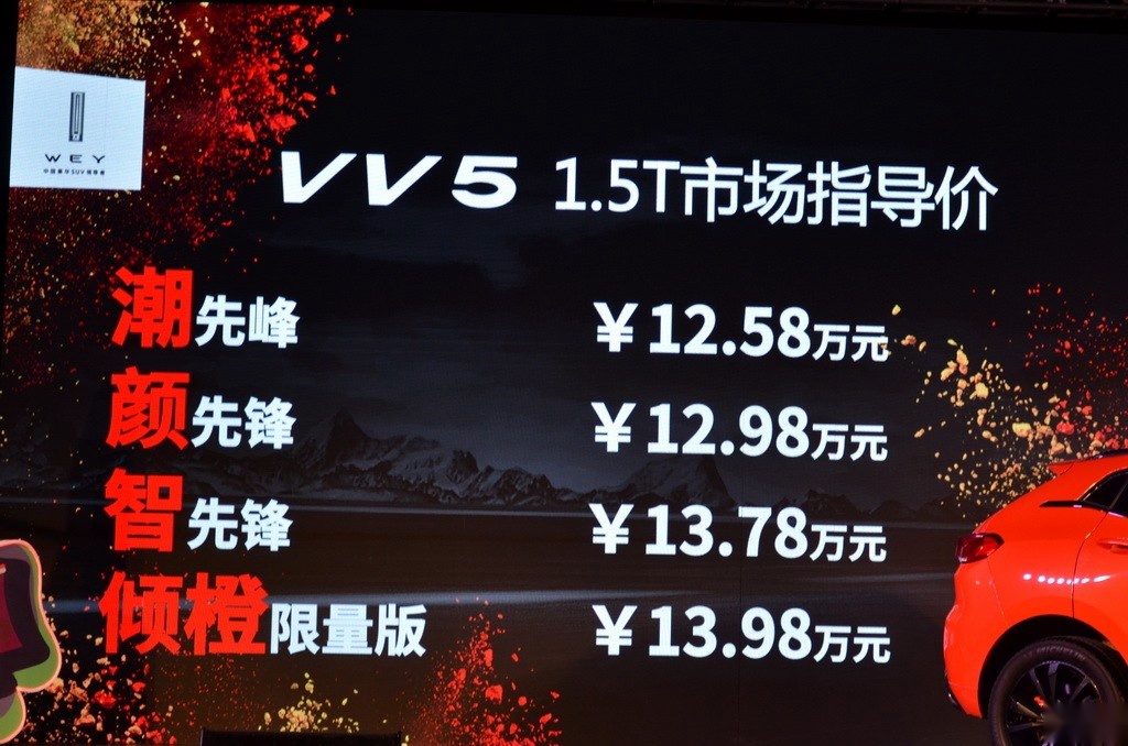 更大胆更具锋芒 WEYVV5不仅仅添了台1.5T发动机