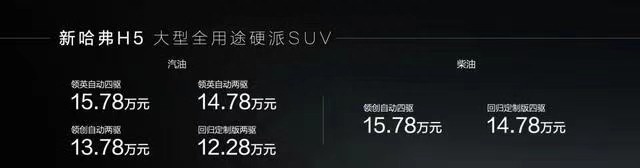 12.28万起！非承载式车身2.0T汽/柴油动力，全新一代哈弗H5上市