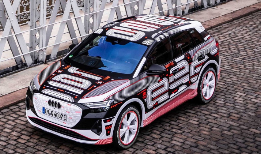 奥迪Q4 E-Tron,贯穿式尾灯+新功能,会来上海车展吗?