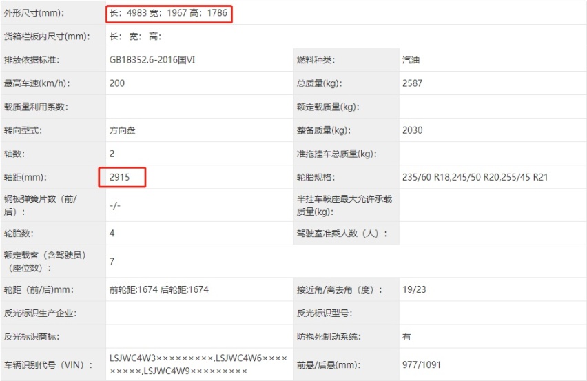 近5米长+超2.9米轴距！荣威RX9旗舰车型申报信息曝光