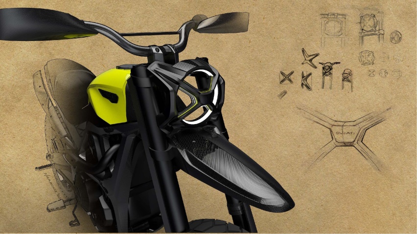 杜卡迪Scrambler1100 Pro 新款设计初稿曝光