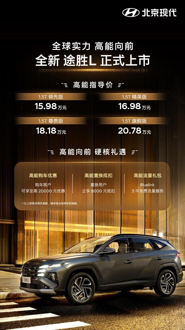 配置高能进化，全新途胜L高能上市15.98万元起