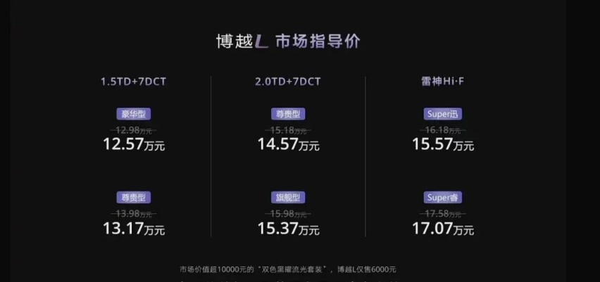 12.57万元起，博越L上市，重返第一阵营就靠它了！