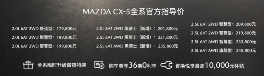 长安马自达全新MAZDA CX-5「黑骑士」劲飒上市！