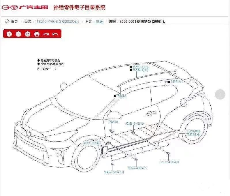 GR YARIS现身广汽丰田备件目录系统，离引进不远了？