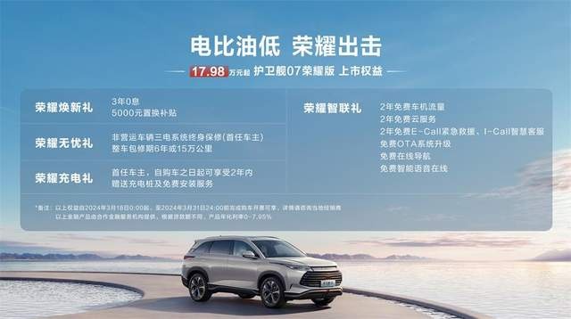 降幅最高达3万元 比亚迪护卫舰07荣耀版劲爆上市 增配降价诚意满满