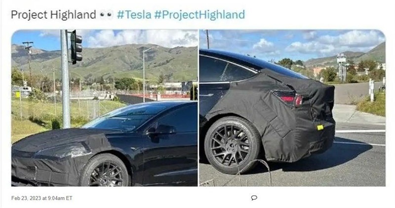 搭载比亚迪电池？中改Model 3再曝光 依然不带仪表盘！