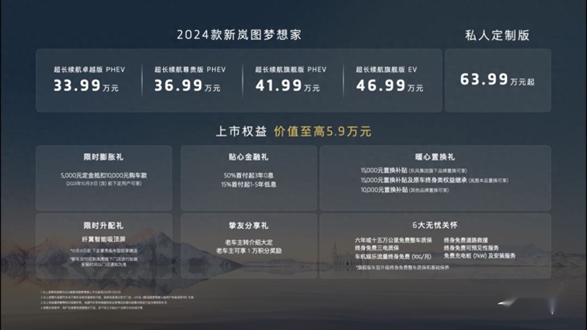 纯电续航升级为236km，2024款岚图梦想家33.99万起哪款最超值