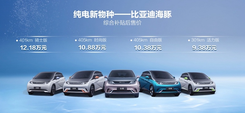 补贴后9.38万起 比亚迪海豚武汉车展萌动上市