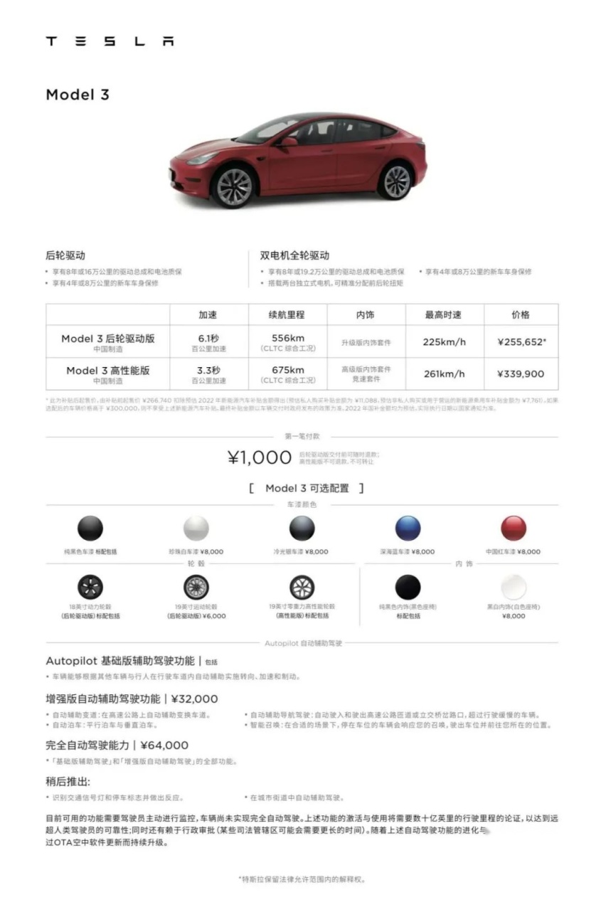 2022款Model 3/Y：除了续航，还有哪些值得关注的变化？