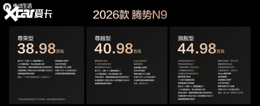 国民女神高圆圆代言！2026款腾势N9正式上市，38.98万元起！