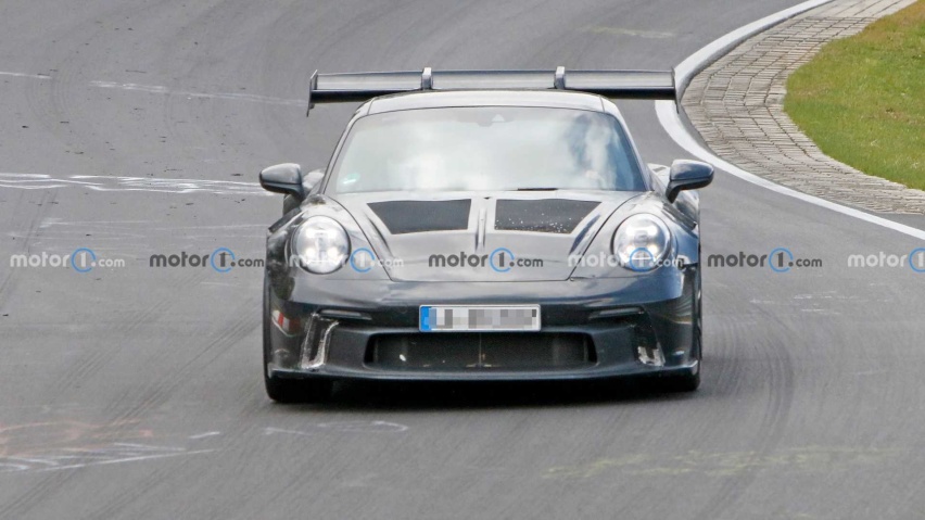 保时捷新911 GT3 RS赛道测试 尾翼使用DRS技术
