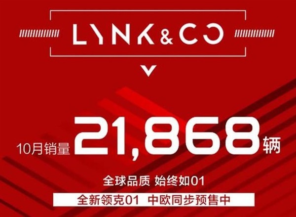 领克销量超2万台，与红旗持平，长城WEY差距越来越大