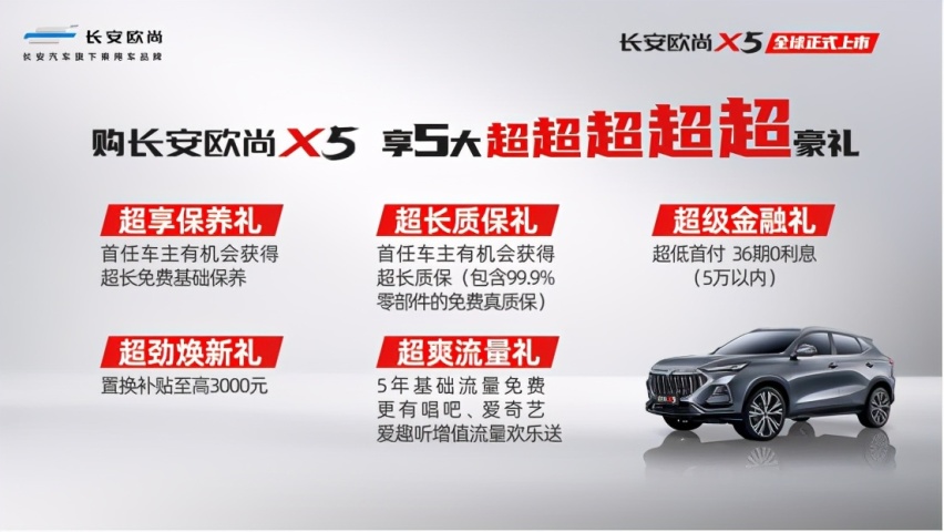 动力、智能、颜值火力全开，6.99万起长安欧尚X5强劲来袭！