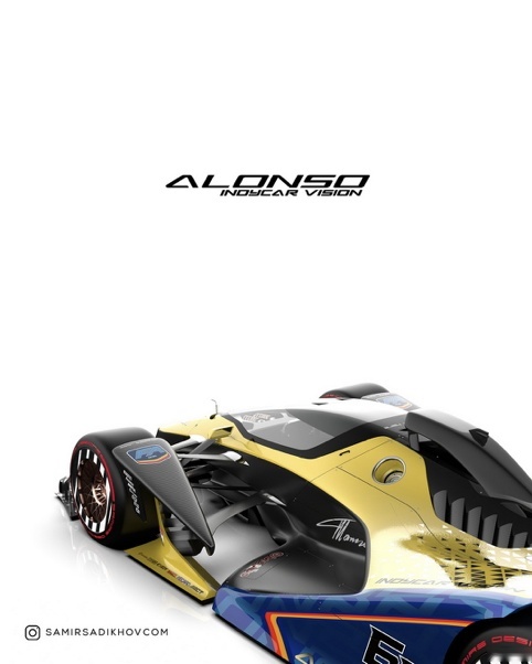 IndyCar概念车，装个翅膀就是未来的太空战机了吧