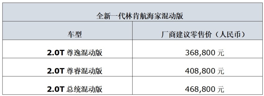智能混动+美式豪华 全新林肯航海家混动版上市
