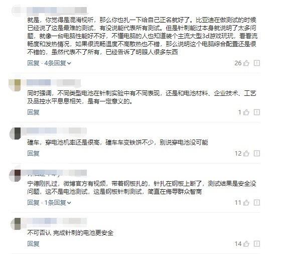 苛刻的针刺试验 扎在宁德时代肺管子上 TA说：我电池包好
