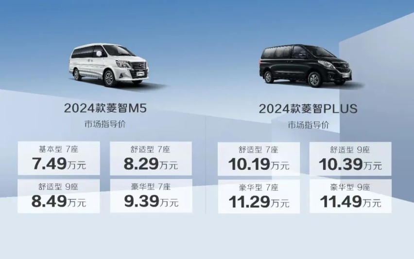 配1.5T发动机，2024款菱智家族上市，7.49万元起