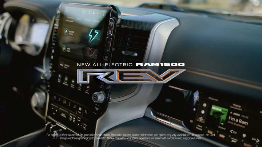 纯电动皮卡 RAM 1500 REV官图发布 2024年投产
