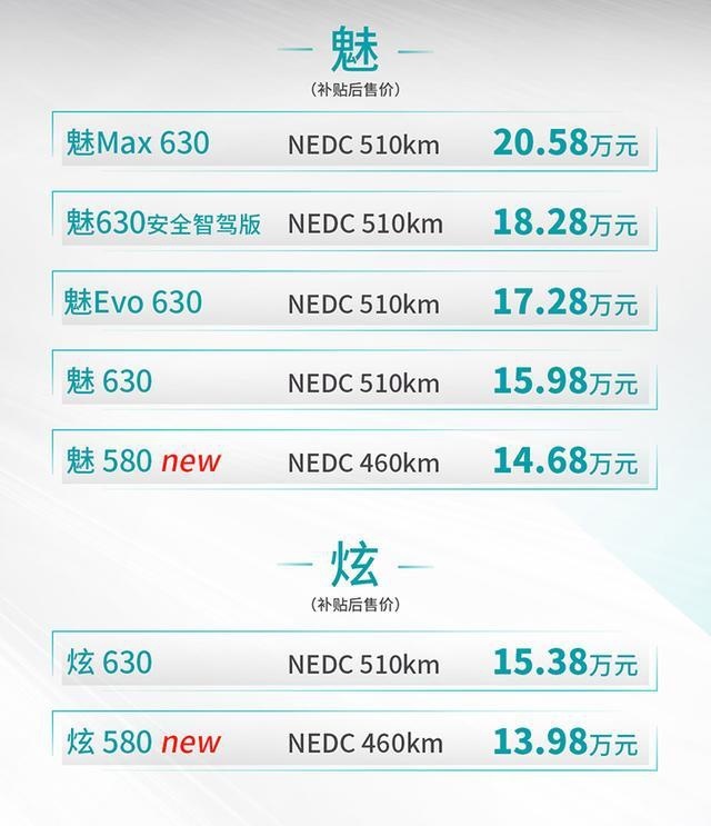13.98万起=全系标配天窗=三电终身质保=续航460km起