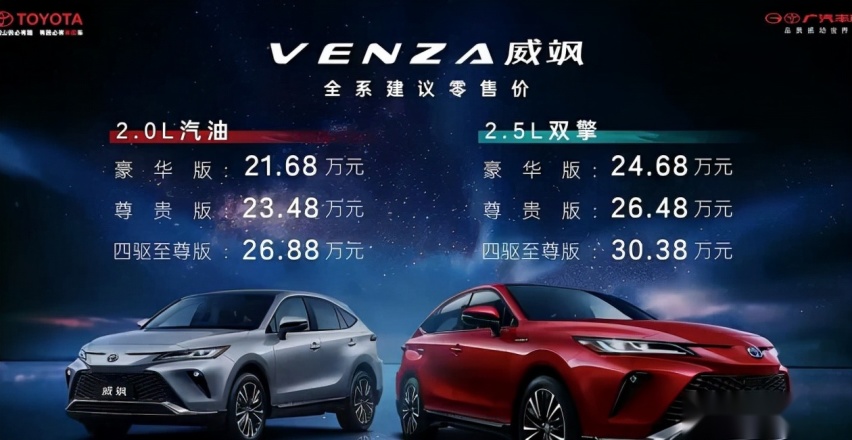 广汽丰田威飒上市，21.68万起售，提供汽油及双擎版本