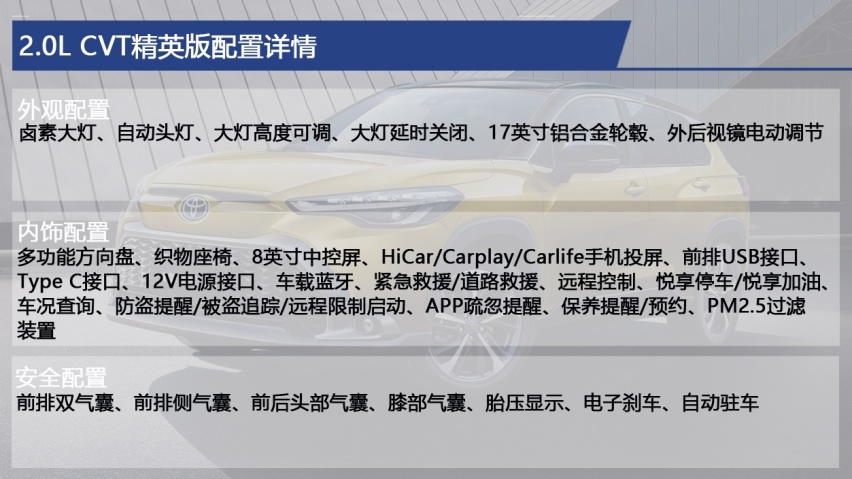 广汽丰田锋兰达哪款性价比最高？主推2.0L CVT豪华PLUS版