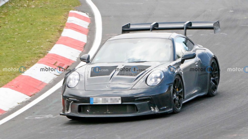 保时捷新911 GT3 RS赛道测试 尾翼使用DRS技术