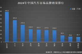 2024年全球车企销量排行榜前十出炉，比亚迪排名第五