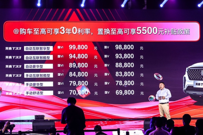 6.98万起，一汽奔腾T33上市，12款车型怎么买更值？