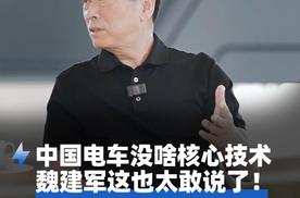 中国电车没啥核心技术 魏建军这也太敢说了！