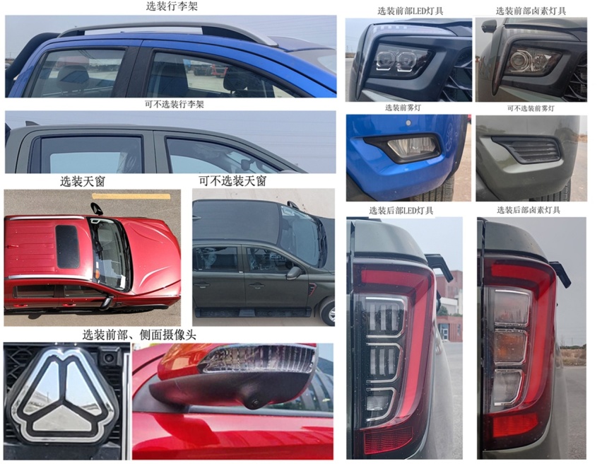 定位越野版车型 两种车身尺寸可选 中国重汽搏胜S6公示图曝光