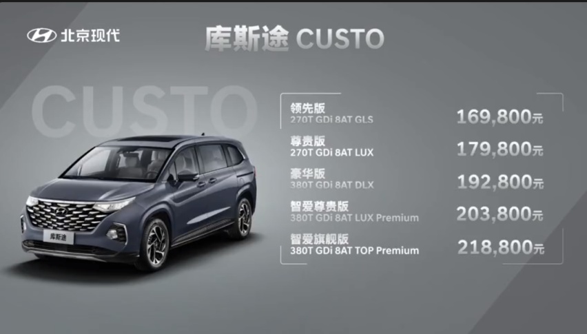 顶配不用22万，北京现代库斯途上市！这是要“硬刚”别克GL8？