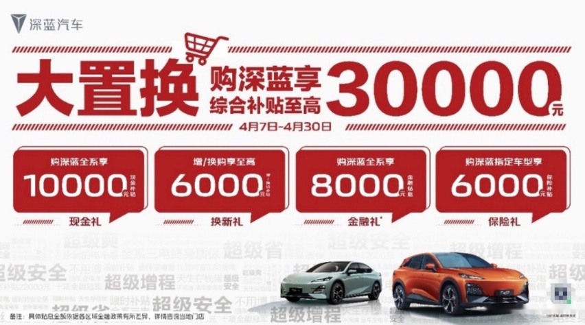 12.99万买SL03！13.99万买S7！深蓝汽车官宣限时补贴政策