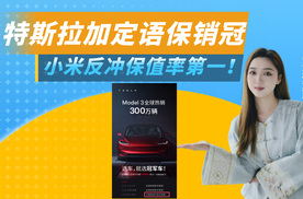 特斯拉危险了？为保销冠加定语，还被小米反超保值率第一！