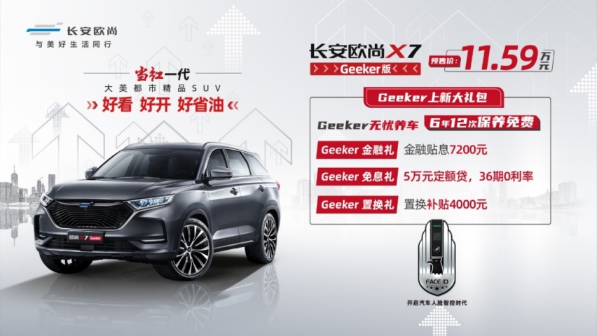 长安欧尚X7 Geeker版预售价11.59万元