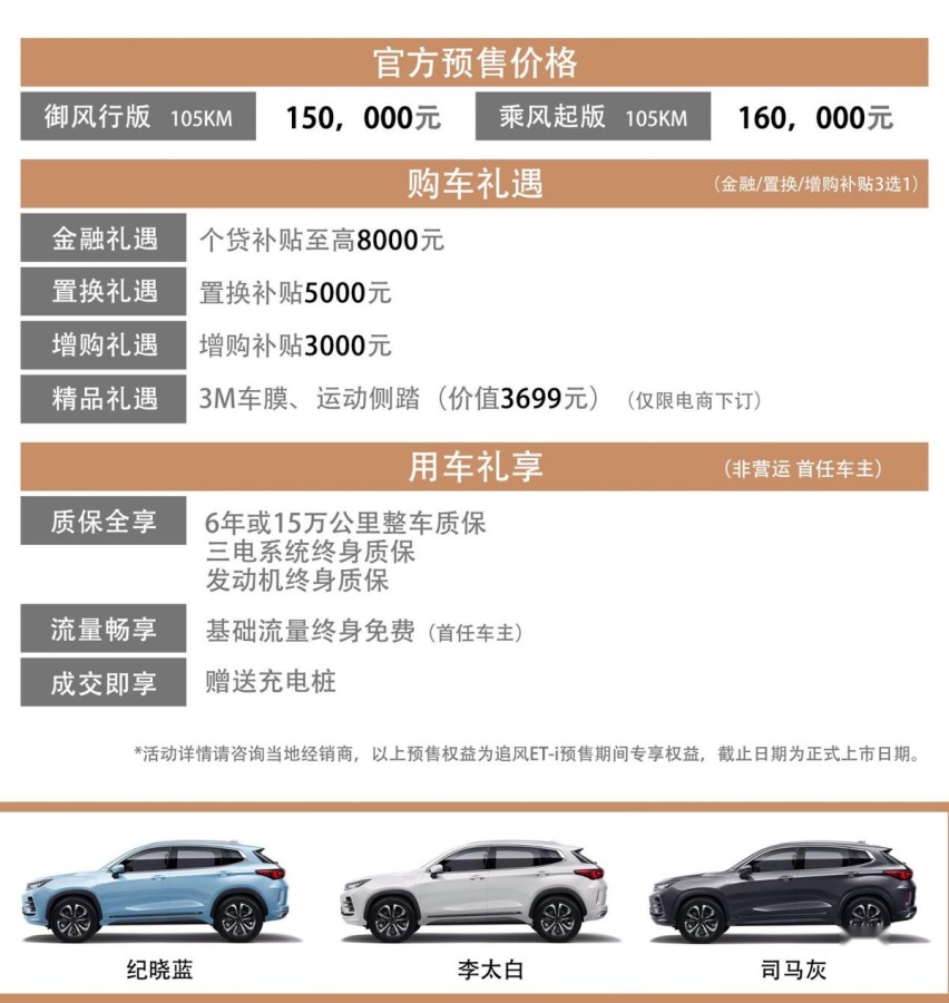 奇瑞首款高端PHEV车型——星途追风ET-i开启预售