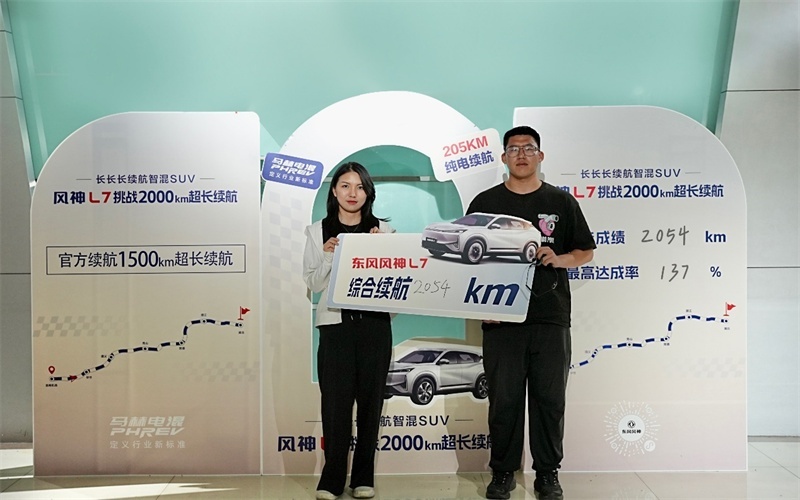 2054km！风神L7成为中国首个突破2000km超长续航的混动SUV