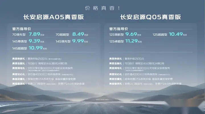 9万级唯一双生电混长续航车型，长安启源A05真香版/Q05真香版诠释越