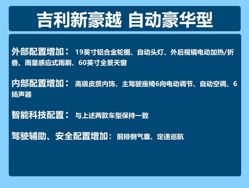 吉利新豪越购车手册：价格实惠空间很大 家用出行可选“它”