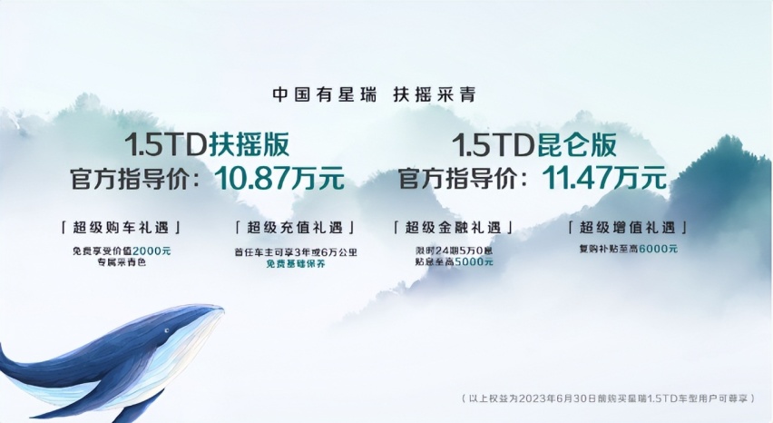少0.5L排量，便宜5000元钱，星瑞1.5TD值得买吗