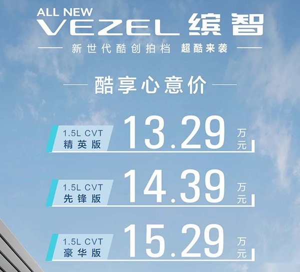 与XR-V走出不一样的风格 全新缤智完成换代