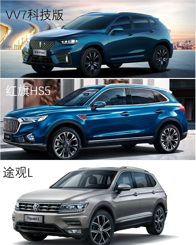 20万级中型SUV大PK,VV7科技版“吊打”同级