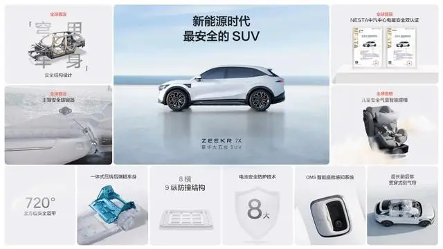 追求极致安全！极氪7X专为中国用户打造的大五座纯电SUV